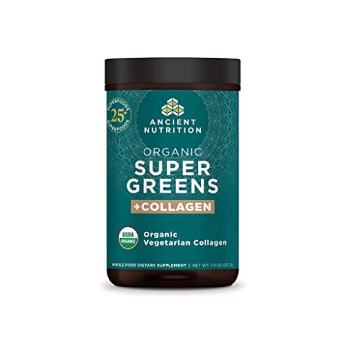 Ancient Nutrition Supergreens Powder, Organic Superfood Powder with Collagen Ancient NutritionUS supplements
