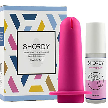 SHORDY Applicator Tool for Menstrual Cups for Easy Insertion with Lube Gel, Reusable Period Cup SHORDYAu supplements
