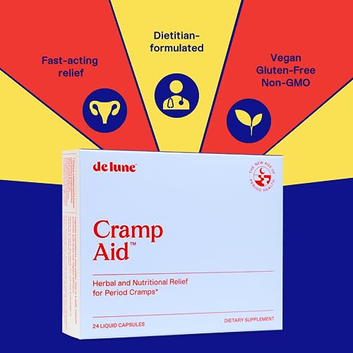 De Lune Cramp Aid, Herbal and Natural Relief for Period Cramps with Fenugreek Seed De LuneAu supplements