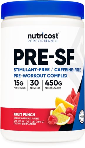 Nutricost Stim-Free Pre-Workout Powder Fruit Punch 30 Servings - Gluten Free, Non-GMO NutricostAu supplements