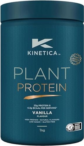 Kinetica Vanilla Flavour Plant Protein 1kg | Blend of Pea and Rice Protein | Vegan KineticaAu supplements