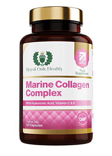 Marine Collagen Complex – 120 Hydrolyzed Fish Collagen Capsules – Enriched with Vitamin C Royal Oak HealthAu supplements