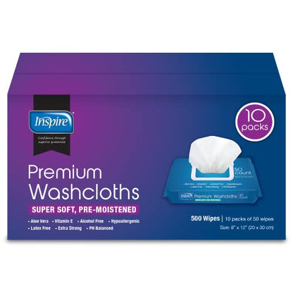 Inspire Adult Wet Wipes, Adult Wash Cloths, Adult Wipes for Incontinence InspireUS supplements