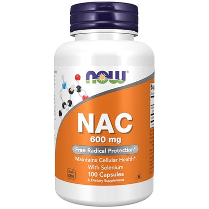 NOW Supplements, NAC (N-Acetyl Cysteine) 600 mg with Selenium & Molybdenum NOWUS supplements