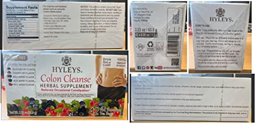 Hyleys Colon Cleanse Tea Assorted Flavors - 42 Tea Bags (12 Pack - 504 Tea Bags Total) HYLEYSUS supplements