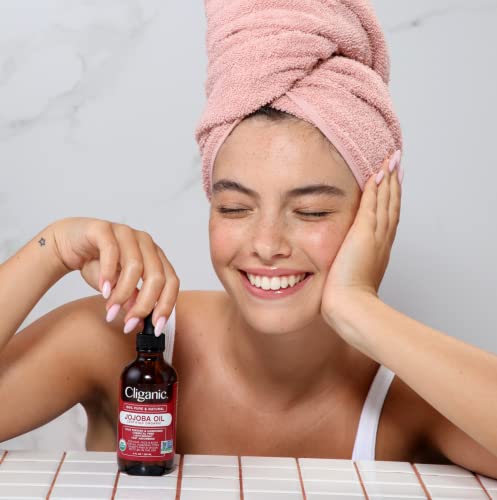 Cliganic Organic Jojoba Oil, 100% Pure (4oz) | Moisturizing Oil for Face, Hair, Skin & Nails CliganicAu supplements