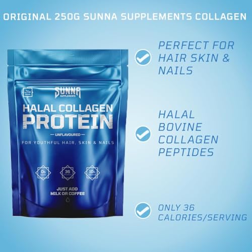 SUNNA SUPPLEMENTS - Halal Bovine Collagen Protein Powder for Hair, Skin, Nails and Joints SUNNA SUPPLEMENTSAu supplements