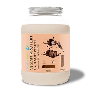 NutriVolv Vegan Plant Based Protein Powder | Milk Chocolate Flavour 900g | Pea & Rice Protein Blend NutriVolvAu supplements