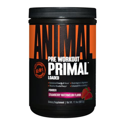 Animal Primal Muscle Hydration + Preworkout Powder – Contains Beta Alanine, 3DPump AnimalUS supplements