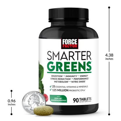 FORCE FACTOR Smarter Greens Tablets, Greens Supplement with 25+ Superfoods and Antioxidants Force FactorUS supplements
