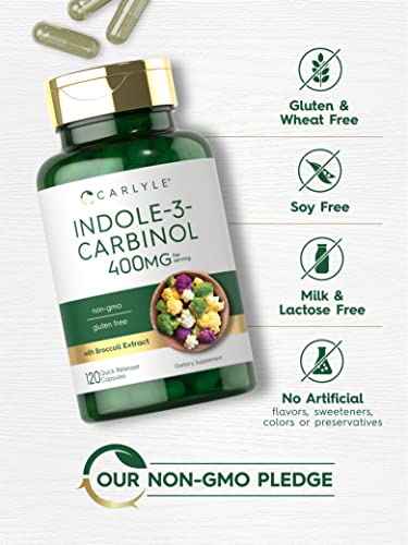 Carlyle Indole-3-Carbinol (I3C) 400mg | 120 Capsules | Advanced Formula CarlyleAu supplements
