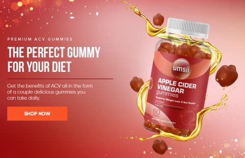 umsii Apple Cider Vinegar Gummies | 1,000 mg Organic Extract | Can Promote Gut Health umsiiAu supplements