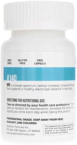 Systemic Formulas MIN Multi Mineral Plus - 60 Capsules (Pack of 2) Comprehensive Mineral Support for Wellness - Balanced Blend, Essential Nutrients GenericAu supplements
