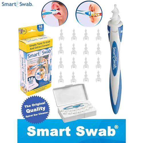 Smart Swab - Spiral Ear Cleanser - Earwax Remover Tool - 16 Replaceable ND productsAu supplements