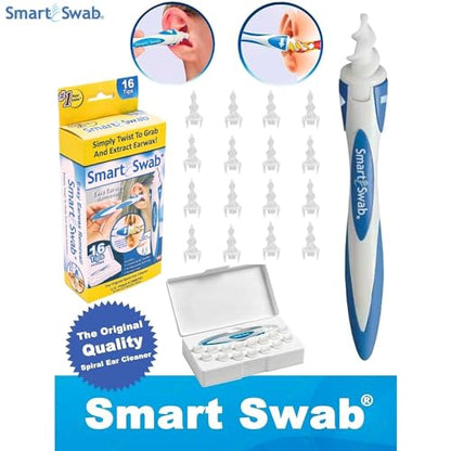 Smart Swab - Spiral Ear Cleanser - Earwax Remover Tool - 16 Replaceable ND productsUS supplements