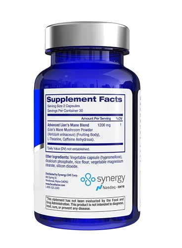 Focus Factor Lions Mane Plus, Advanced Nootropic with L-Theanine, Caffeine, Focus and Energy (60 Count) Focus FactorAu supplements