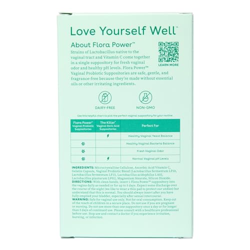 Love Wellness Vaginal Probiotic Suppositories, Flora Power | Fast-Acting Love WellnessAu supplements