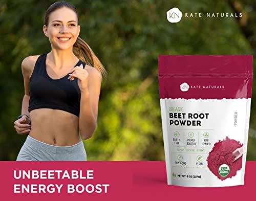 Kate Naturals Beet Root Powder for Baking & Smoothies (8oz) USDA Organic Beetroot Powder Kate NaturalsAu supplements