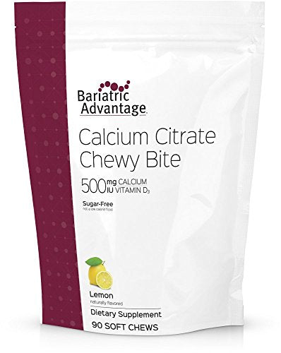 Bariatric Advantage Calcium Citrate Chewy Bites 500mg with Vitamin D3 for Bariatric Surgery Bariatric AdvantageUS supplements