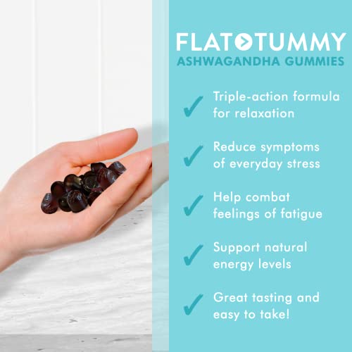 Flat Tummy Tea Ashwagandha Gummies (60 Count) feat. Lemon Balm - Destress,Calm Flat Tummy TeaUS supplements