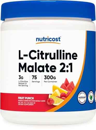 Nutricost L-Citrulline Malate 2:1 (300g) Fruit Punch - Workout Support, Muscle Performance NutricostUS supplements