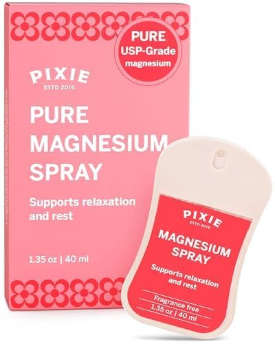 Pixie Pure Magnesium Spray 1.35oz – USP Grade – Fast-Absorbing Topical Relief for Body Aches, Sleep & Menstrual Discomfort – Travel Size & Non-Toxic for Feminine Care Pixie CupAu supplements