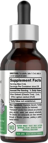 Vitex Berry Chasteberry Extract | 2 fl oz | Super Concentrated | Alcohol Free Chaste Tree HorbäachUS supplements