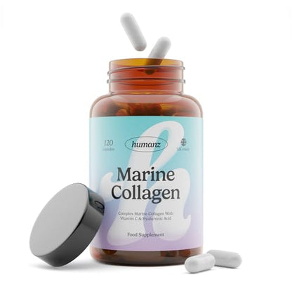Humanz Collagen Capsules - Marine Collagen with Vitamin C - Collagen Supplements for Women & Men HumanzUS supplements
