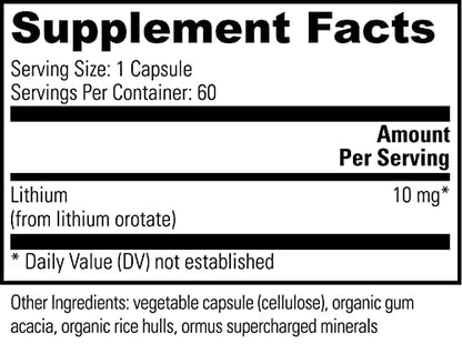 Global Healing Lithium Orotate Brain Health Supplement - Supports Mood Global Healing CenterUS supplements