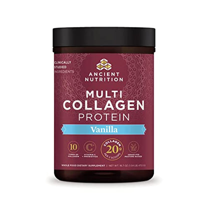 Collagen Powder Protein by Ancient Nutrition, Multi Collagen Vanilla Protein Powder Ancient NutritionUS supplements