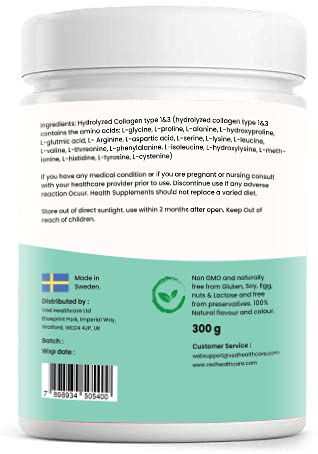 Collagen Peptides Powder Supplement, Support Joint, Bone, Skin, Muscles, Hair, Nail Growth VedAu supplements