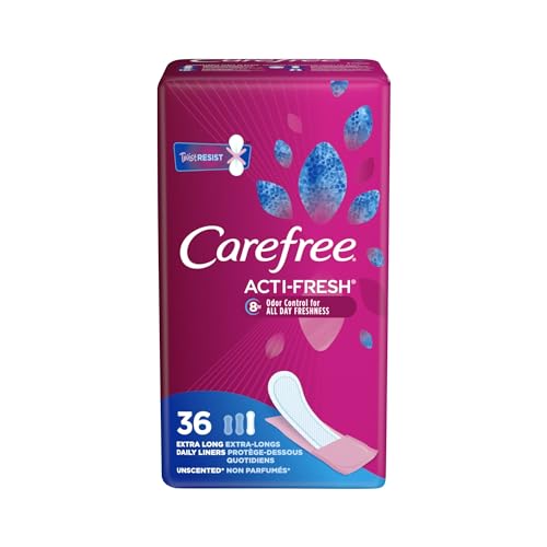 Carefree Liners Extra Long- Pantiliners for Women 36 Count (Pack of 3), Set with Feminine Flushable Msupps.comAu supplements