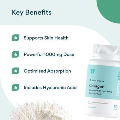 Bettervits Collagen Complex | 1000mg Hydrolyzed Capsules BettervitsUS supplements