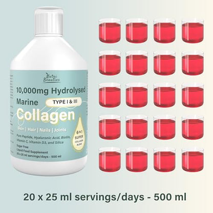 NUTRI Beauties Hydrolysed Marine Collagen Liquid Drink Supplement 10,000Mg NUTRI BEAUTIESUS supplements