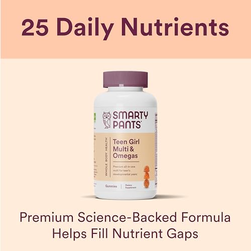 SmartyPants Teen Girl Multivitamin Gummies: Omega 3 Fish Oil (EPA/DHA), Vitamin D3 SmartyPantsUS supplements