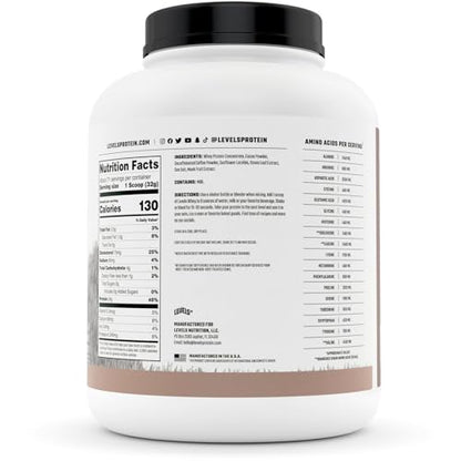 Levels Grass Fed 100% Whey Protein, No Hormones, Chocolate Mocha, 5LB Levels NutritionUS supplements