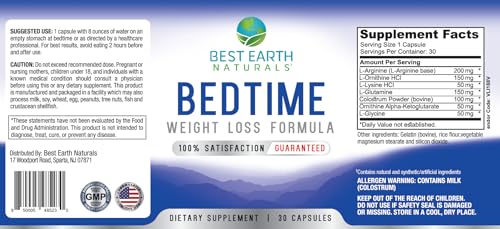 Best Earth Naturals Bedtime Weight Loss Supplement - Helps Boost Metabolism Best Earth NaturalsUS supplements