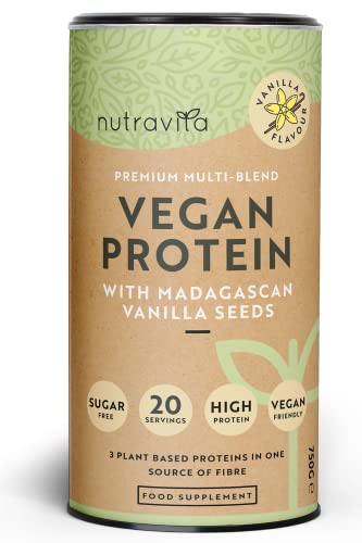 Vegan Protein Powder - Vanilla Flavour - Plant-Based High Protein Powder - 25g Protein per 36g Serving NutravitaAu supplements