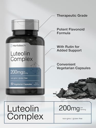 Luteolin Complex with Rutin | 50 Capsules | Vegetarian, Non-GMO & Gluten Free Flavonoid HorbäachAu supplements