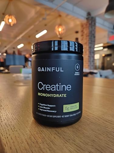 Gainful Creatine Powder, Post Workout Amino Acid Supplement, Muscle, Energy & Focus Support, 5g Creatine Monohydrate, Unflavored, 60 Servings GainfulAu supplements