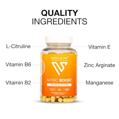 Vatellia Life Nitric Boost - Nitric Oxide for Blood Pressure Support, Natural Circulation Vatellia LifeUS supplements