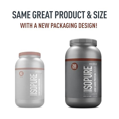 Isopure Dutch Chocolate Whey Isolate Protein Powder with Vitamin C & Zinc for Immune IsopureUS supplements