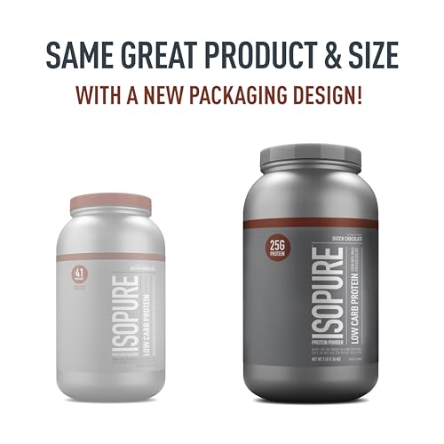 Isopure Dutch Chocolate Whey Isolate Protein Powder with Vitamin C & Zinc for Immune IsopureUS supplements