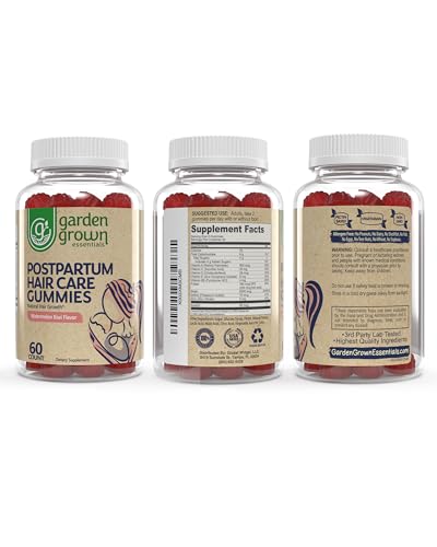 Womens Postpartum Hair Loss Gummies - Formuated for Postnatal Hair Care, Growth Garden Grown EssentialsUS supplements