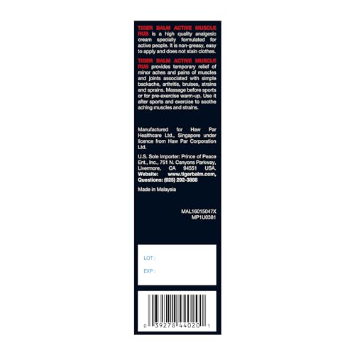 Tiger Balm Muscle Rub, 2-Ounce Tubes (Pack of 6) Tiger BalmAu supplements