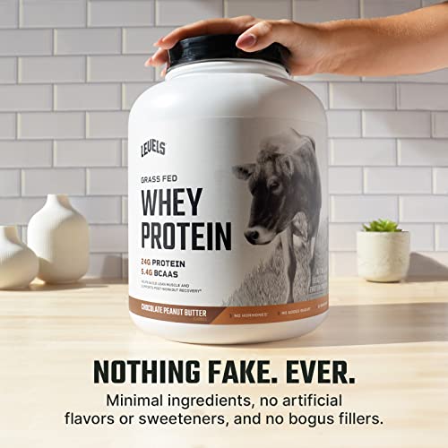 Levels Grass Fed 100% Whey Protein, No GMOs, Chocolate Peanut Butter, 5LB Levels NutritionUS supplements