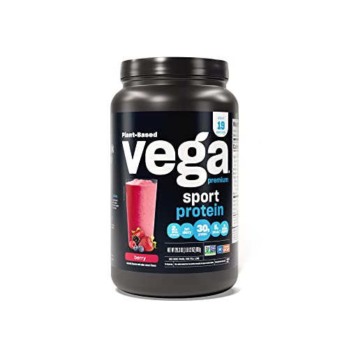 Vega Premium Sport Protein Berry Protein Powder, Vegan, Non GMO, Gluten Free Plant VegaUS supplements