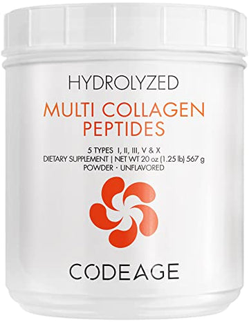 Code Age Multi-Collagen Protein Powder Hydrolyzed 20Oz All-in-One Super Bone Broth CodeageAu supplements