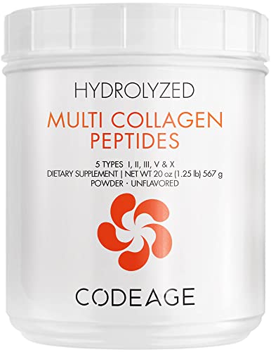Code Age Multi-Collagen Protein Powder Hydrolyzed 20Oz All-in-One Super Bone Broth CodeageAu supplements