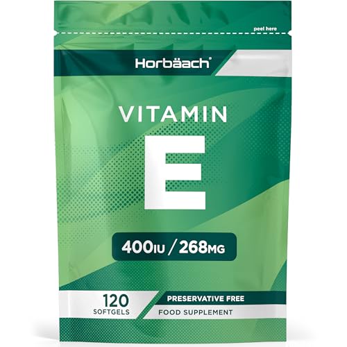 Vitamin E Capsules 400iu | 120 Count | High Strength Vitamin E as DL-a-Tocopheryl HorbäachUS supplements